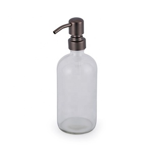 Tùy Chỉnh Nhựa 500 Ml Hổ Phách Hình Vuông Trọng Lượng Rỗng Rửa Tay Thủy Tinh Lotion Dispenser Chai Cho Lỏng Gel Tắm Bán Buôn - Product Image 2