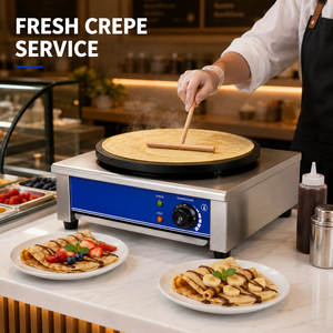 Crêpière Électrique Commerciale Professionnelle 400mm avec Plaque en Fonte, Machine à Crêpes en Acier Inoxydable pour Restaurant - Product Image 4