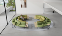Canapé de réception commercial, canapé modulaire multi-configurations pour projets d'aménagement de bureaux
