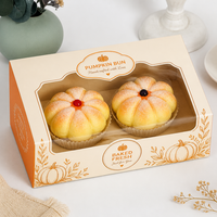 Pumpkin Bun Squishy Réaliste en PU en forme de pain - Jouet anti-stress à remontée ultra-lente