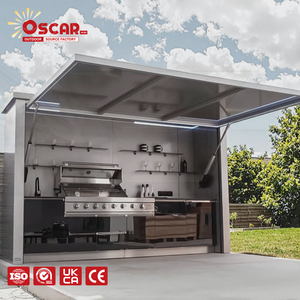 Modern Outdoor <strong>Drawer</strong> Dining Sideboard Stainless Steel Patio Garden Kitchen Furniture Balcony Porch Terrace Outdoor Kitchen - Product Image 1