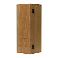 Holz-Weinbox mit Lasergravur-Logo für Eine oder Zwei Flaschen Holz-Weingeschenkbox mit Maßgefertigtem Schaumstoffeinsatz für Wein- und Whisky-Verpackung