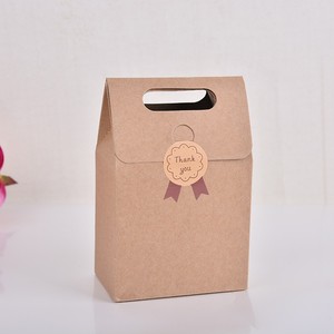 Bolsa de Regalo de Papel Kraft Vintage <span class=keywords><strong>Simple</strong></span>, Bolsa con Asa Superior Abatible para Regalos de Cumpleaños, Estilo Instagram, Bolsa con Cordón para Dulces y Chocolates - Product Image 4