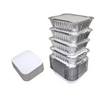 Barquettes jetables en aluminium avec couvercles, robustes, compatibles micro-ondes, écologiques, pour mariages, fêtes, voyages, camping, plats à emporter et cuisson