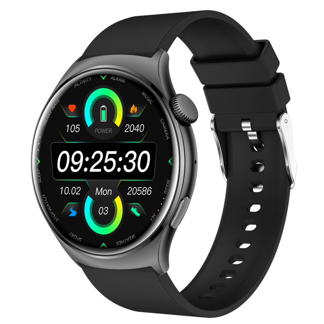 QX10 Smart Watch 1.43-inch Amoled Large Screen Heart Rate Blood Oxygen Monitoring Voice Assistant for Men and Women Smartwatch