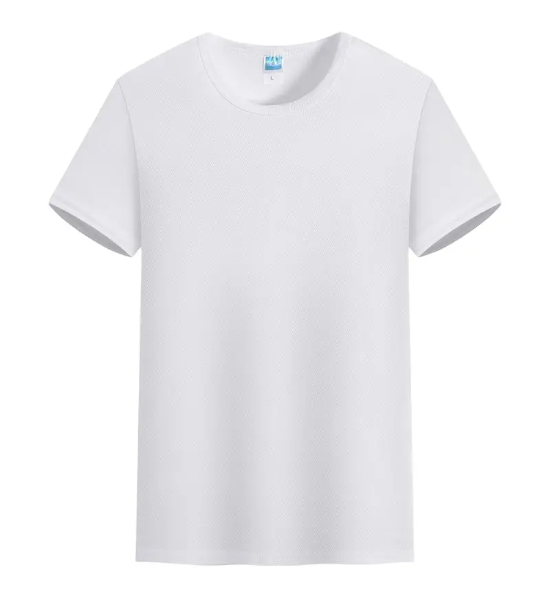 Vente en gros T-shirt blanc à séchage rapide personnalisé à manches courtes col rond publicité culture chemise imprimé logo vêtements de travail été