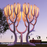 Vincentaa, fournisseur populaire de sculptures d'art LED d'extérieur, sculptures d'arbres en fibre de verre