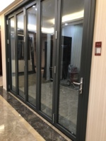 AMJ Chine Fabrication et fourniture de portes pliantes insonorisées et isolées, portes pliantes en aluminium, portes patio pliantes en aluminium