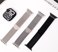 Bracelets magnétiques en maille pour Apple Watch Series 10 9 8, bracelet en acier inoxydable, boucle magnétique pour Ultra Band
