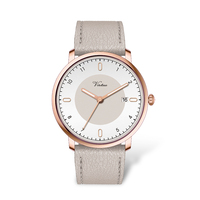 Nouvelle montre pour femme, boîtier rond doré, mouvement japonais, logo client, dernière montre en alliage