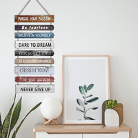 Décoration murale motivationnelle avec citations positives Art mural inspirant Décoration de chambre pour adolescentes femmes Tenture murale rustique