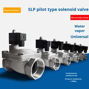 304 Edelstahl-Hochdruckmagnet-Steuer membran Wasseröl-Luft ventil 220V/24V Normaler weise geschlossene <span class=keywords><strong>Pilot</strong></span> ventile - Product Image 5