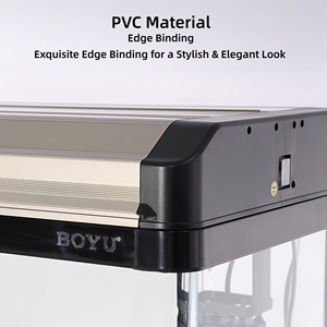 Small Rectangular Hot Curved Glass Desktop Fish Tank Integrated Molding Home <strong>Aquarium</strong> Factory Direct - Product Image 2