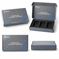 Boîte d'expédition personnalisée brillante pour accessoires technologiques, emballage rigide en carton pour l'électronique informatique