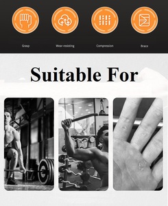 Men Women Weight Lifting <strong>Grips</strong> With Wrist Straps Workout Fitness Pull-Up Hand Guard Palm Protection <strong>Gloves</strong> - Product Image 3