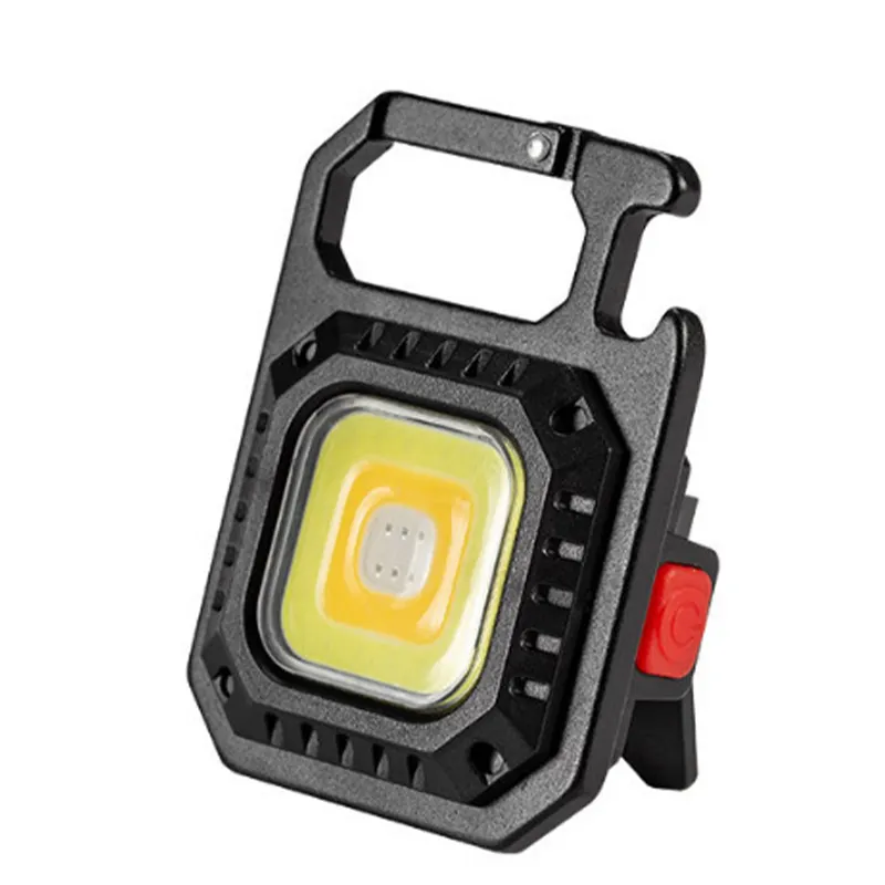 Mini Led Work Light Portable Pocket Flashlight Usb Charging Key Light Camping Outdoor Hiking Cob Light