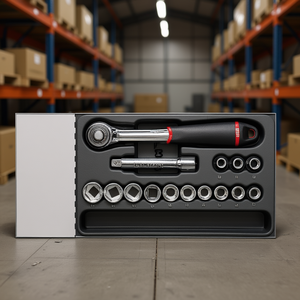 Caja de almacenamiento de plástico para logística y uso en almacenes con tapa y asa - Product Image 3