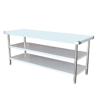 Table de travail en acier inoxydable pour restaurant commercial, plateau en acier inoxydable 201/304