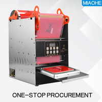 Machine de scellage de barquettes à température réglable pour la préparation de repas, emballage de contenants bento carrés