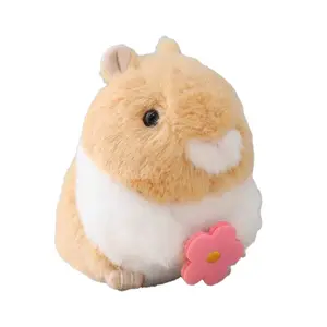 Plush Animal Hamster Shaking Tail Whirling Brown And White Hamster Plush Toy