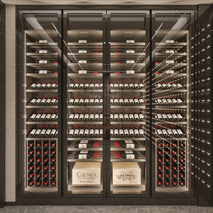 Custom Smart Temperature Control System Glass Door Built-in Single Zone Wine Cellar Fridge <b>Storage</b> Cabinet Non-standard Wine - Product Image 1