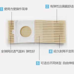 Stoma abdominal binder, stoma waist <b>belt</b>, <b>elastic</b> abdominal binder for stoma opening, breathable waistband, stoma closure, - Product Image 4