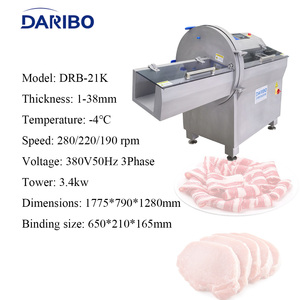 เครื่องตัดเนื้อหมู เครื่องหั่นซาลามี 1-30 มม. เครื่องหั่นเนื้อแช่แข็ง พร้อมเบคอนสเต็ก สำหรับร้านอาหาร - Product Image 2