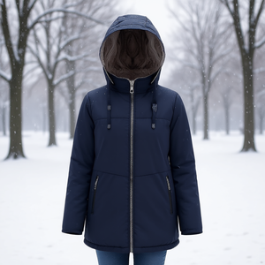 Cappotto Reversibile con Cappuccio da Donna Taglie Forti AD-817 47-55 Colori Misti 75 Pezzi - Product Image 3