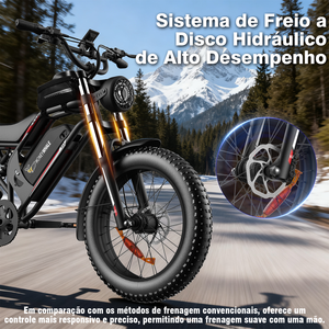 <span class=keywords><strong>Vélo</strong></span> <span class=keywords><strong>électrique</strong></span> pour adultes Brazil Stock K6s, 1080W-65km-55km/h-150KG-15.6AH, frein hydraulique, roues de 20 pouces, sac et support pour téléphone - Product Image 5