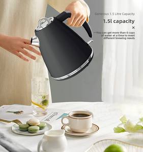 Vintage 1.5L Stainless Steel Electric <strong>Kettle</strong> 2200W Anti-Dry Burning Automatic Mechanical Control Household <strong>Pyramid</strong> Black Energy - Product Image 3