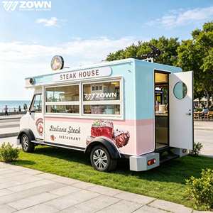 Commercial <b>Electric</b> Mobile Food Cart Drivable Food Truck Custom Interior Layout for Burger Hot Dog <b>BBQ</b> Sale - Product Image 1
