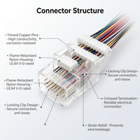 Câbles et Connecteurs en Cuivre Personnalisés, Harnais de Câblage Électronique, Assemblage de Câbles pour Utilisation dans les Appareils Ménagers, Gaine en PVC Classée IP68