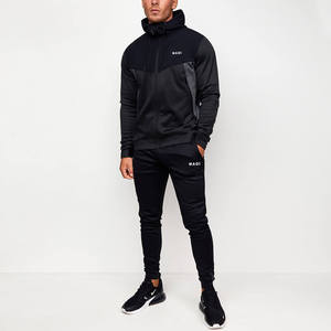 Ensemble de survêtement d'hiver 2 pièces en nylon épais, coupe oversize, avec fermeture éclair, pour fabricants OEM - Product Image 1