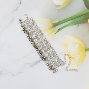 Cheville en alliage motif cloche ethnique plaqué argent antique pour femme, bijou de mode pour soirée 2024 - Product Image 3