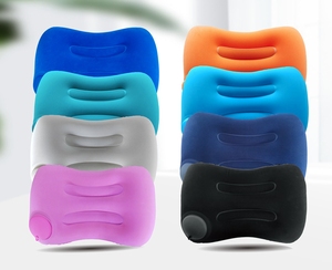 Cuscino gonfiabile con cuscino gonfiabile in PVC + velluto cuscino da viaggio cuscino gonfiabile per collo - Product Image 1