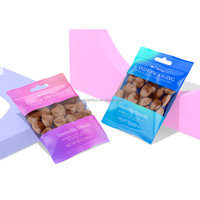 Sacs d'emballage personnalisés à faible MOQ pour barres chocolatées, biscuits, noix énergétiques, avec fenêtre transparente, en feuille de Mylar thermoscellable