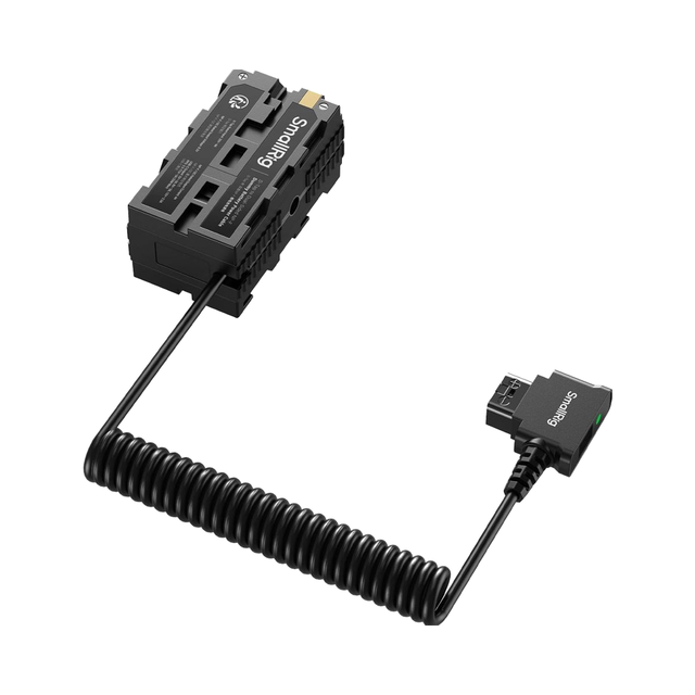 For D-Tap to Dual-Sided NP-F Dummy Battery with USB-C DC Port LED Display Monitor Wireless Video Transmitters for Camera