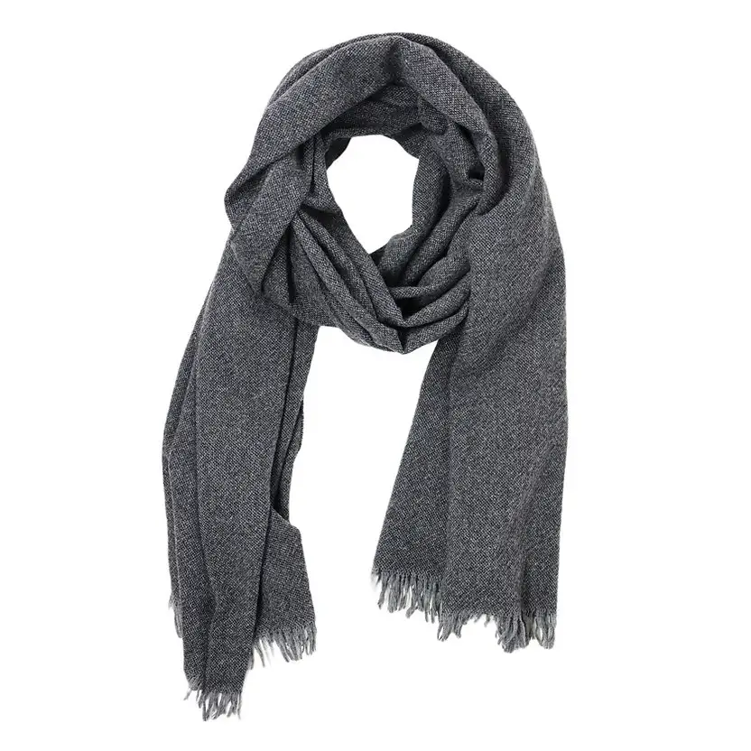 Luxury pure merino wool scarves shawls Stylish black scarfs for women Lady winter scarf pashmina