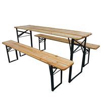 Ensemble de table à bière pliante de haute qualité 220/200/180cm/Table à bière et bancs