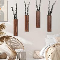 Jardinière murale en bois, décoration moderne pour la maison, jardinière pour fleurs séchées, fausse verdure, plantes d'intérieur