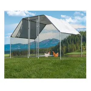 Large Metal Exercise Walk-in Chicken Coops 1.8m 3.6m 5.5m Hen Run House Shade Cage Backyard Farm Poultry Cage Hot Sale