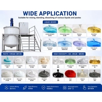 Agitateur Moteur pour Cuve de Stockage Cylindrique Verticale en PP, Capacité 500L/1000L, Puissance 1.5KW, pour Préparation et Lavage de Matières Premières Liquides