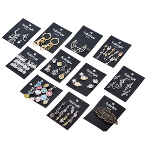 Impresión de su propio logotipo Etiqueta colgante de cartón Exhibición de joyas Tarjeta de papel Headcard Etiqueta de precio personalizada con orificio para colgar - Product Image 2