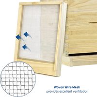 Nueva Tabla Inferior con Rejilla Langstroth de 10 Cuadros para Colmena Witbee, Herramienta para Apicultura, Garantía de 2 Años, Aumenta la Ventilación, Abeto Chino