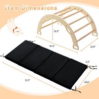 Coussins en bois naturel écologiques et imperméables personnalisés pour arche d'escalade Montessori, balançoire, décoration de baptême et de maison pour tout-petits