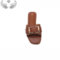 Sandales et pantoufles plates pour femmes, respirantes, à bout ouvert, élégantes et de haute qualité, pour l'extérieur, vente en gros, stock prêt à expédier