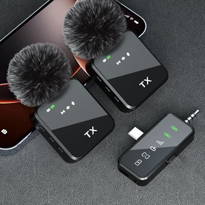 Chuyên Nghiệp 2.4G Không Dây Lavalier <span class=keywords><strong>Microphone</strong></span> Tiếng Ồn Hủy Bỏ Âm Thanh Mixer Loại C Cho Ghi Âm Phòng Thu Biểu Diễn Trực Tiếp - Product Image 2