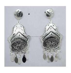 Jewelry Custom Colored Earrings Silver Plated Brass Earring statement earrings <b>RAINBOW</b> MOONSTONE PLATED - Product Image 5