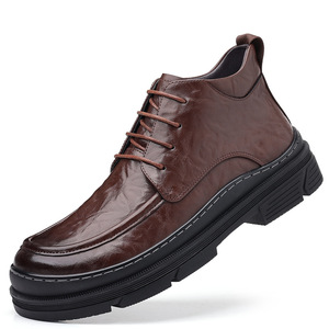 Botas Martin de invierno para hombre, color negro, forro polar grueso, cálidas y aislantes, para uso formal de negocios - Product Image 5