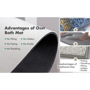 Super <b>Absorbent</b> Diatom Mud Floor <b>Mat</b> Reusable Bathroom Rug Non-slip <b>Water</b> Absorbing <b>Mat</b> - Product Image 3